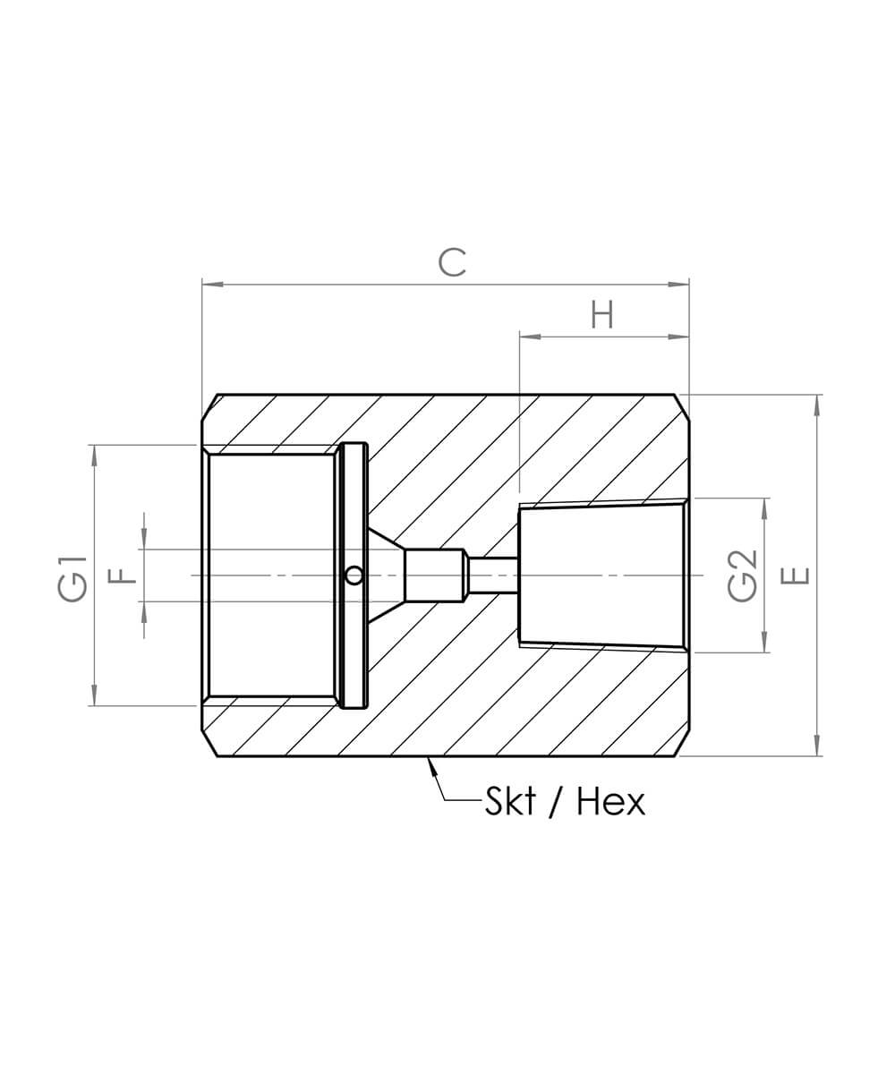female-female: NPT thread M30x2-i-3_8NPTi-NW6-1.000-bar