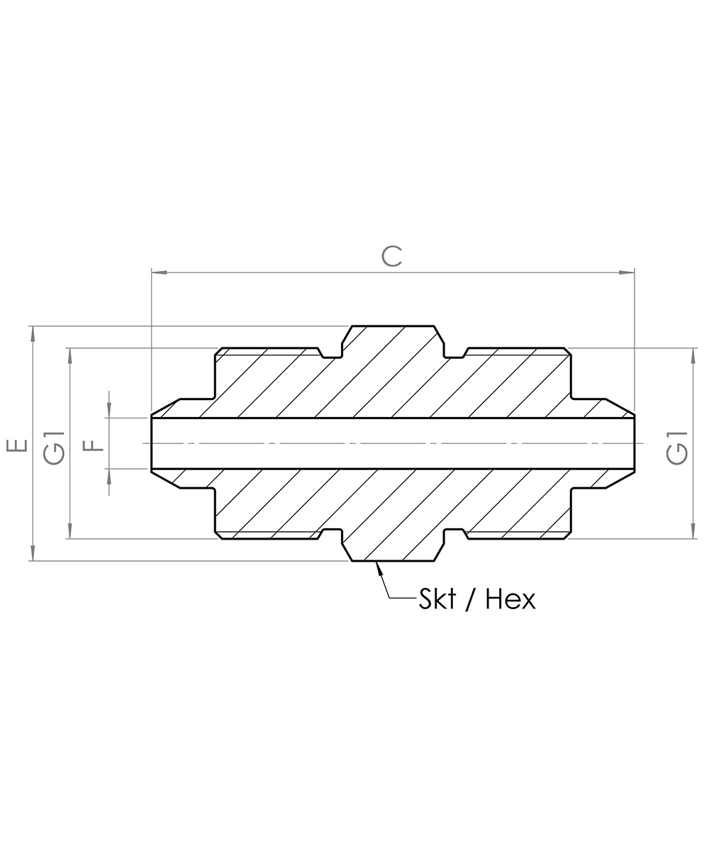 Union male-male M30x2 NW8 2.100 bar